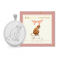 BY31® Anhänger aus Stainless Steel - Rostfreiem Stahl Monkey Silver