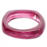 Armbänder Bangle aus Resin Aubergine purple-white
