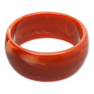 Armbänder Bangle aus Resin Rust red-white