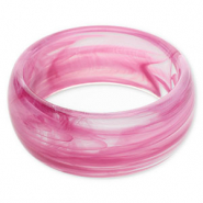 Armbänder Bangle aus Resin Aubergine purple-white