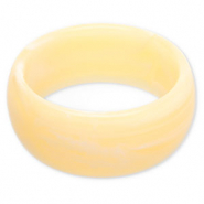 Armbänder Bangle aus Resin Vanilla yellow-white