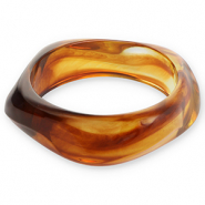 Armbänder Bangle aus Resin Transparent amber brown