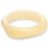 Armbänder Bangle aus Resin Vanilla yellow-white