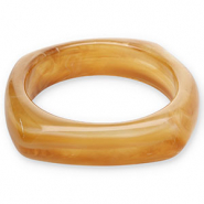 Armbänder Bangle aus Resin Camel brown-white
