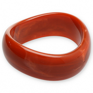 Armbänder Bangle aus Resin Rust red-white