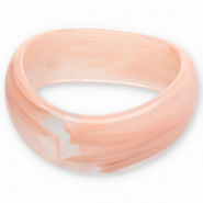 Armbänder Bangle aus Resin Light pink-white