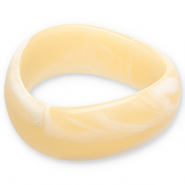 Armbänder Bangle aus Resin Vanilla yellow-white