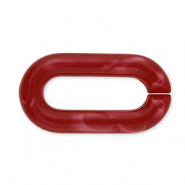 Kettenglied, Acryl, 20 mm, lose Bordeaux