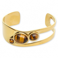 Stainless Steel - Rostfrei Stahl Armbänder Bangle Gold-golden brown