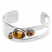 Stainless Steel - Rostfrei Stahl Armbänder Bangle Silver-golden brown