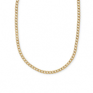 Stainless Steel - Rostfrei Stahl Gliederkette Gold