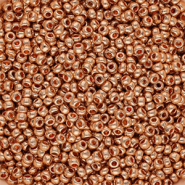 Preciosa 8/0 Rocailles Metallic rose gold