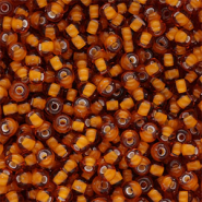 Preciosa 6/0 Rocailles Ornela-15096 White lining-topaz brown