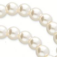 Top Qualit&auml;t Glaswachs Perlen 6 mm Ivory white
