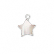 S&uuml;sswasser Perlen Anh&auml;nger Star Silver-Natural white