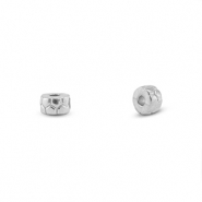 Perlen aus Stainless Steel - Rostfreiem Stahl Rondelle Silver