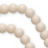 Glas Perlen 6 mm opaque Light cream peach