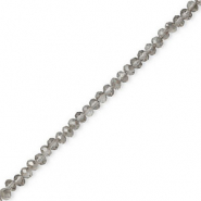 Facetten Top Glas Perlen 4x3 mm Rondellen Grey-pearl shine coating