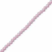 Facetten Top Glas Perlen 4x3 mm Rondellen Light purple-pearl shine coating