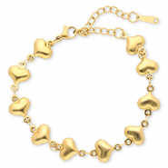 Stainless Steel - Rostfrei Stahl Armbänder Hearts Gold