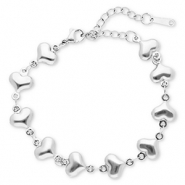 Stainless Steel - Rostfrei Stahl Armbänder Hearts Silver