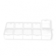 Schmuck Aufbewahrungsboxen mit 10 F&auml;chern Transparent