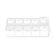 Schmuck Aufbewahrungsboxen mit 10 F&auml;chern Transparent