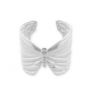 Stainless Steel - Rostfrei Stahl Armbänder Bangle Butterfly Silver