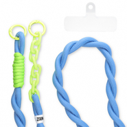 Musthave Segeltau-Handykette inkl. Befestigungs-Patch Blue-green