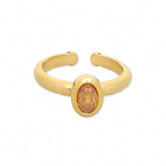 Stainless Steel - Rostfrei Stahl Ringe Gold-light orange