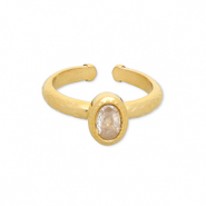 Stainless Steel - Rostfrei Stahl Ringe Gold-transparent
