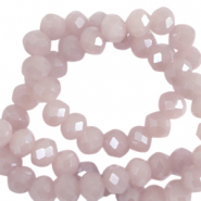 Facetten Top Glas Perlen 3x2mm Rondellen Lavender fog-pearl shine coating
