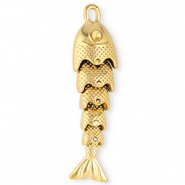Anhänger aus Stainless Steel - Rostfreiem Stahl Fish Gold