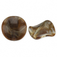 Perlen aus Acryl Organic Brown-white