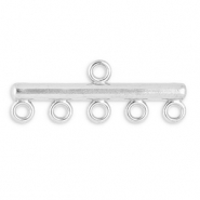 Zubehör aus Stainless Steel - Rostfreiem Stahl Anhänger mit 5 Ösen Silver