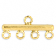 Zubehör aus Stainless Steel - Rostfreiem Stahl Anhänger mit 4 Ösen Gold