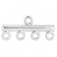 Zubehör aus Stainless Steel - Rostfreiem Stahl Anhänger mit 4 Ösen Silver