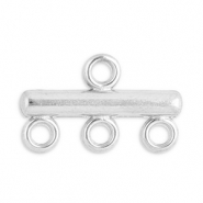 Zubehör aus Stainless Steel - Rostfreiem Stahl Anhänger mit 3 Ösen Silver