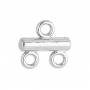 Zubehör aus Stainless Steel - Rostfreiem Stahl Anhänger mit 2 Ösen Silver