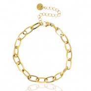 Stainless Steel - Rostfrei Stahl Gliederarmband Gold