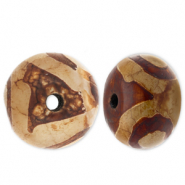 Perlen Naturstein ChalcedonBrown-beige