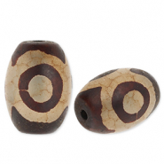 Perlen Naturstein Chalcedon Rice Brown-beige