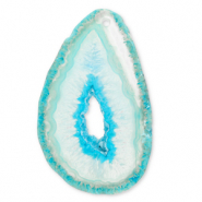 Anh&auml;nger Naturstein Achat Drop Turquoise-green