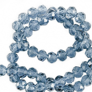 Facetten Top Glas Perlen 4x3mm Rondellen Navy blue