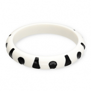 Armbänder Bangle aus Resin White-black