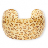 Armbänder Bangle aus Resin with Leopard Print Multicolor brown