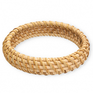 Armbänder Bangle aus Rattan Natural beige