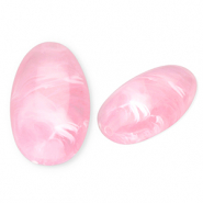 Perlen aus Acryl Oblong Oval Pink-marble
