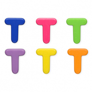 Acryl Buchstaben T Multicolour