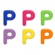 Acryl Buchstaben P Multicolour